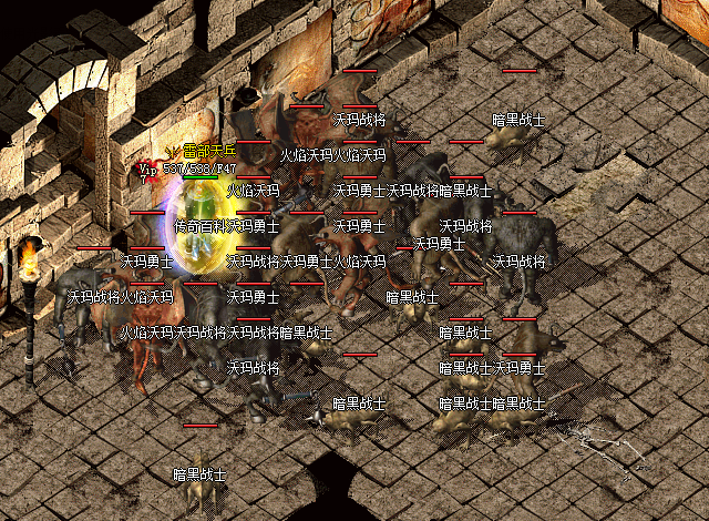 使用火墙术合作冰咆哮技术可一次性吸引8-10只怪物会集清理